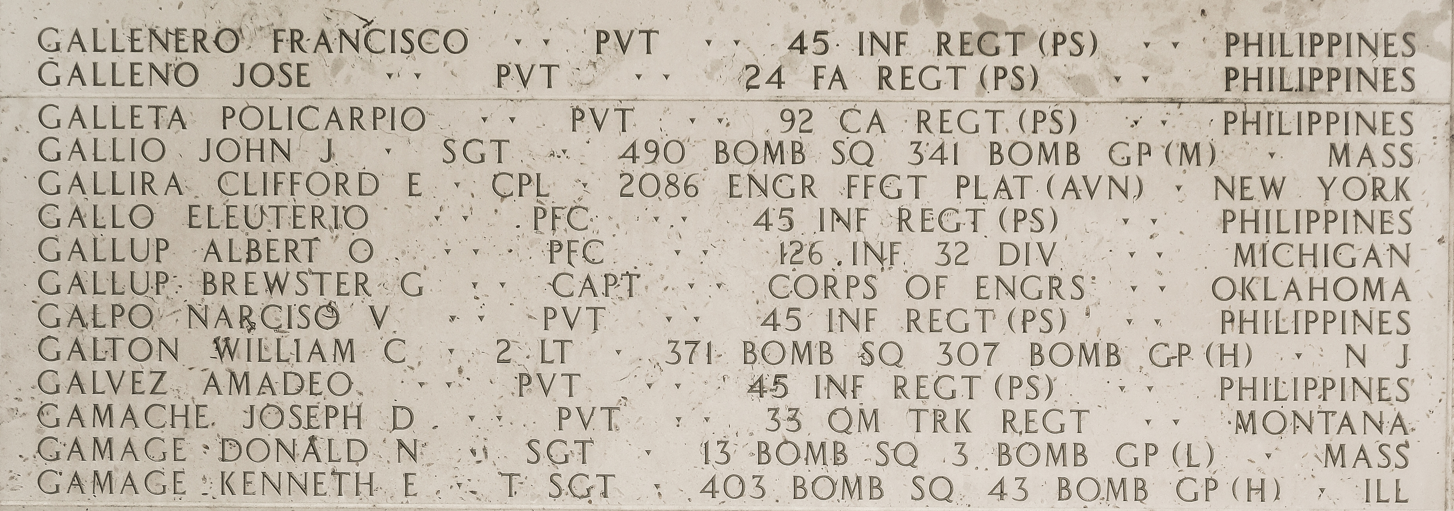 Policarpio  Galleta, Private